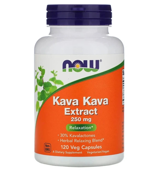 NOW Kava Kava Extract 250 мг Veg Caps (120 капс)