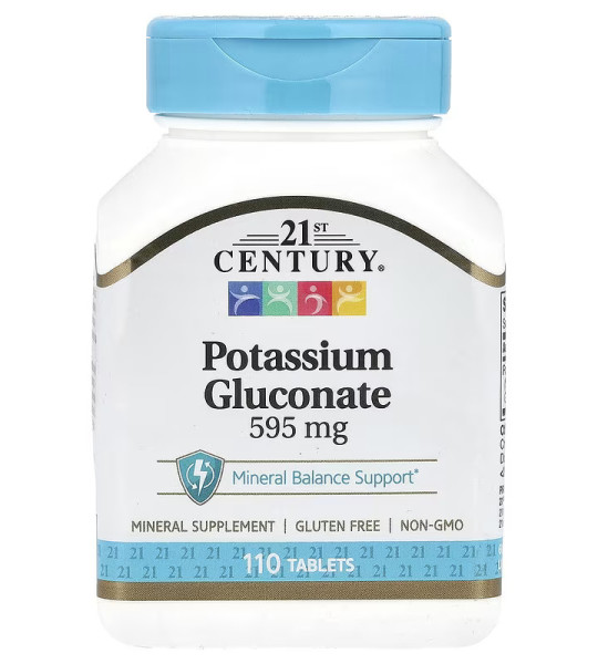 21st Century Potassium Gluconate 595 мг (110 табл)