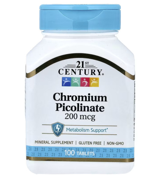 21st Century Chromium Picolinate 200 мкг (100 табл)