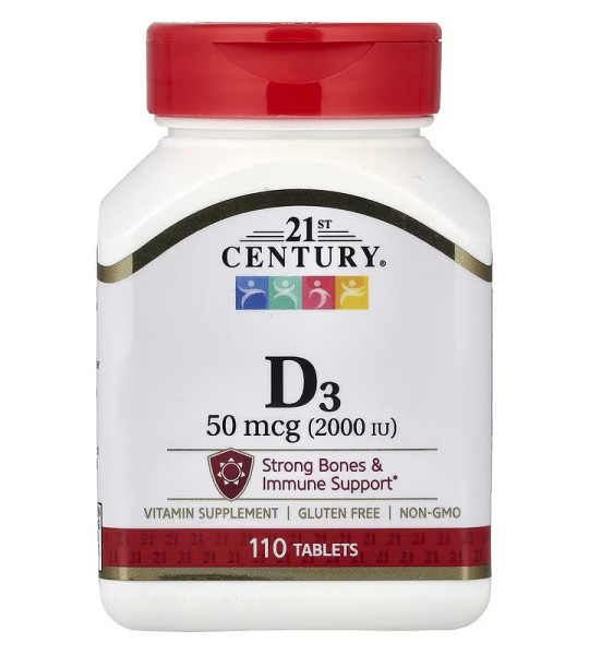 21st Century Vitamin D3 50 мкг (2000 IU) 110 табл