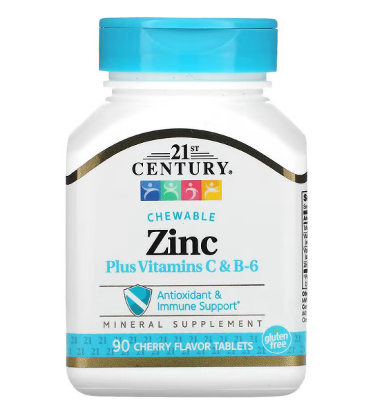 21st Century Zinc plus Vitamins C & B-6 (90 табл)
