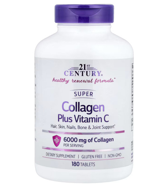 21st Century Super Collagen plus Vitamin C (180 табл)