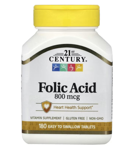 21st Century Folic Acid 800 мкг (180 табл)