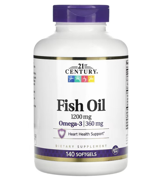 21st Century Fish Oil 1200 мг (140 капс)