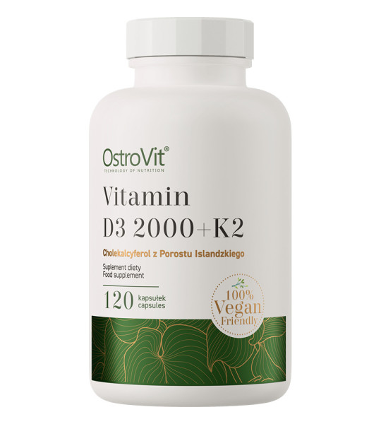 OstroVit Vitamin D3 2000 + K2 Vegan 120 капс