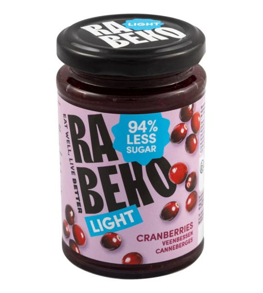 Rabeko Light Jam Cranberries 94% Less Sugar (230 грам)