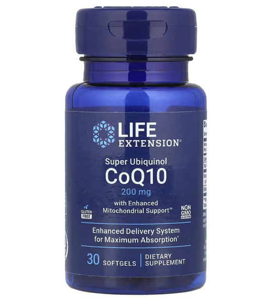 Life Extension Super Ubiquinol CoQ10 200 мг (30 капс)