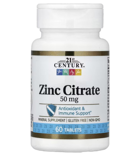 21st Century Zinc Citrate 50 мг (60 табл)