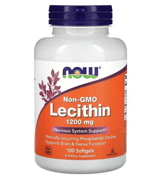NOW Non-GMO Lecithin 1200 mg Softgels (100 капс)