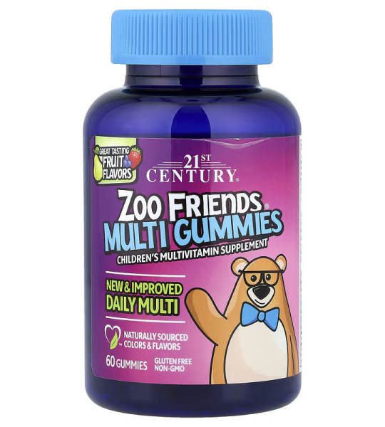21st Century Zoo Friends Multi Gummies (60 жув\цук)