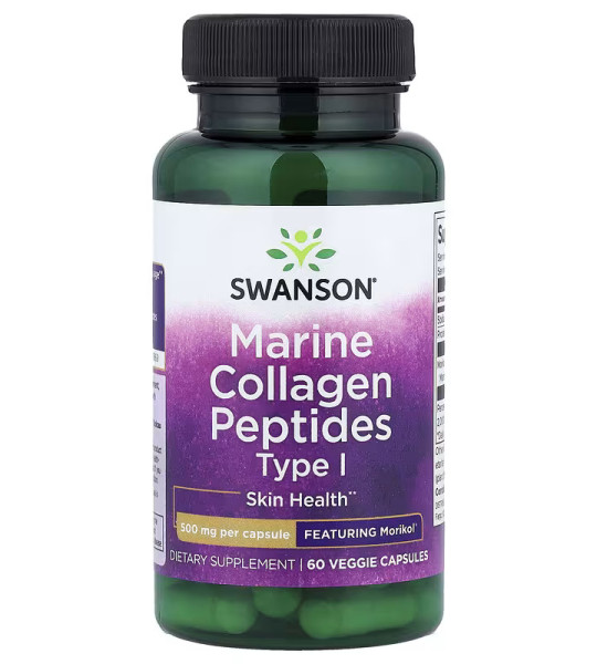 Swanson Marine Collagen Peptides Type I 500 мг (60 капс)