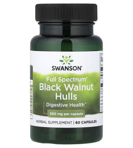 Swanson Full Spectrum Black Walnut Hulls 500 мг (60 капс)
