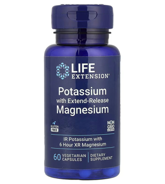 Life Extension Potassium with Extend-Release Magnesium Veg Caps (60 капс)