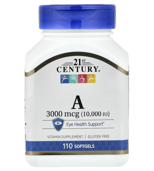 21st Century Vitamin A 3000 мкг (10000 IU) 110 капс