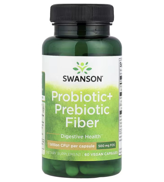 Swanson Probiotic+Prebiotic Fiber (60 вег капс)
