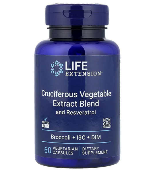 Life Extension Cruciferous Vegetable Extract and Resveratrol (60 капс)